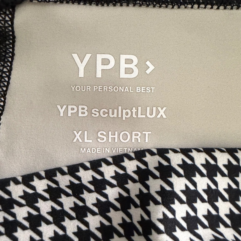YPB sculptLUX Leggings Womens XL Short Houndstooth High Waist Abercrombie Fitch